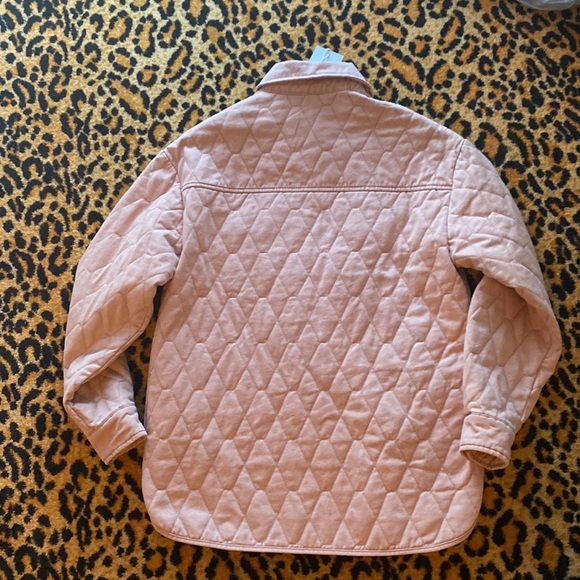 Joie {Anthro} NWT quilted snap closure collared jacket in dusty rose/tan XS - Picture 11 of 16